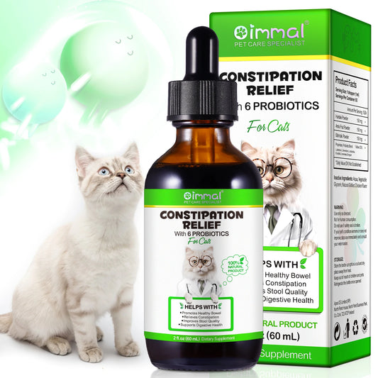 Cat Laxative Constipation Relief Support with 6 Probiotics Promotes Healthy Bowel Improve Stool Quality Support Digestive Health