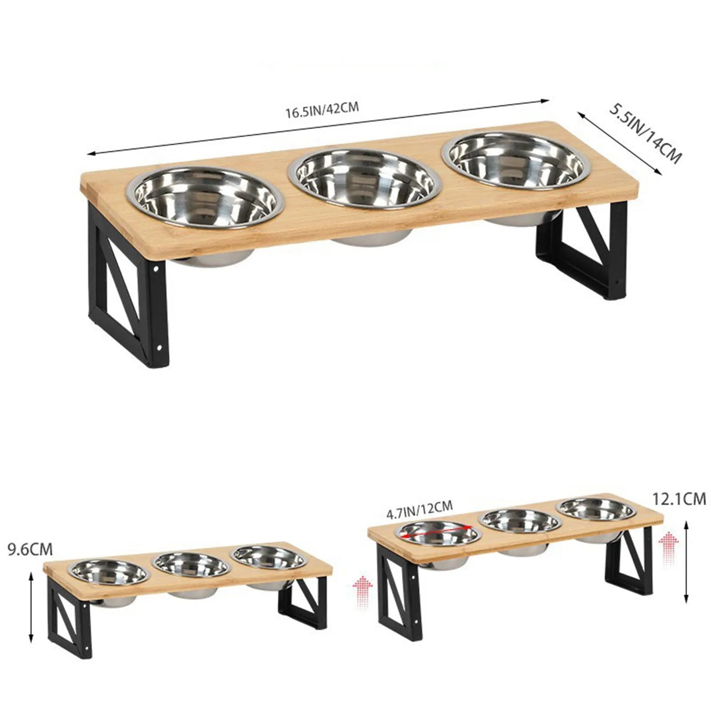 Adjustable Cat Bowls Elevated Cat Feeder Sturdy Food Dispenser Water Bowl Cat Accessories supplies for Home Small Dog Puppy Pet