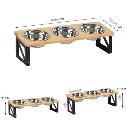 Adjustable Cat Bowls Elevated Cat Feeder Sturdy Food Dispenser Water Bowl Cat Accessories supplies for Home Small Dog Puppy Pet