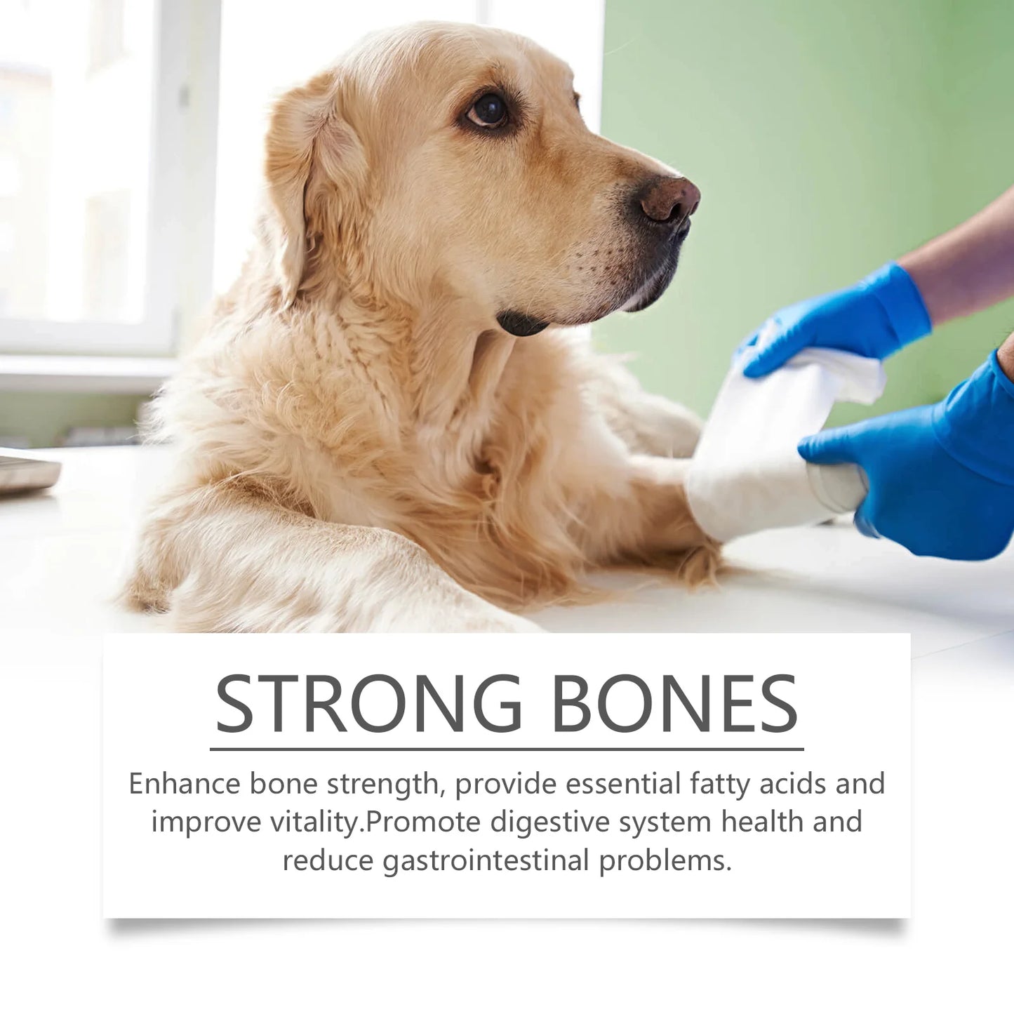 Yegbong 60pcs Omega-3 Fish Oil Tablets for Dogs Skin Care Nutrition Supplement Relieve Dry Itchy Skin Nourish Fur Enhance Bone