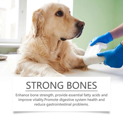 Yegbong 60pcs Omega-3 Fish Oil Tablets for Dogs Skin Care Nutrition Supplement Relieve Dry Itchy Skin Nourish Fur Enhance Bone