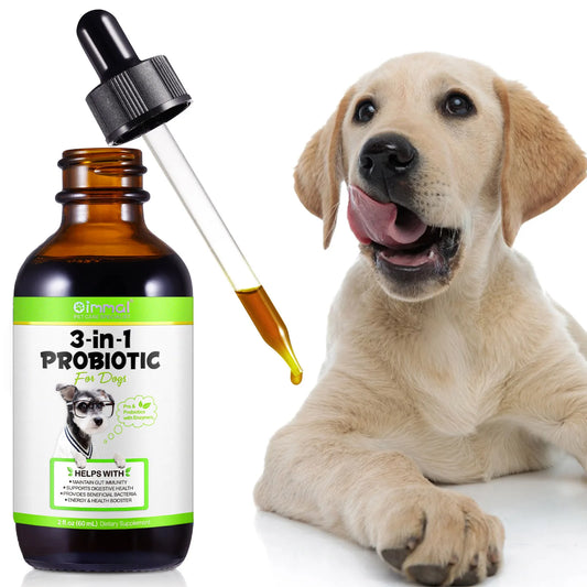 3-in-1 Probiotics Pre & Probiotics with Enzymes for All Dogs Maintain Gut Immunity Support Digestive Provide Beneficial Bacteria