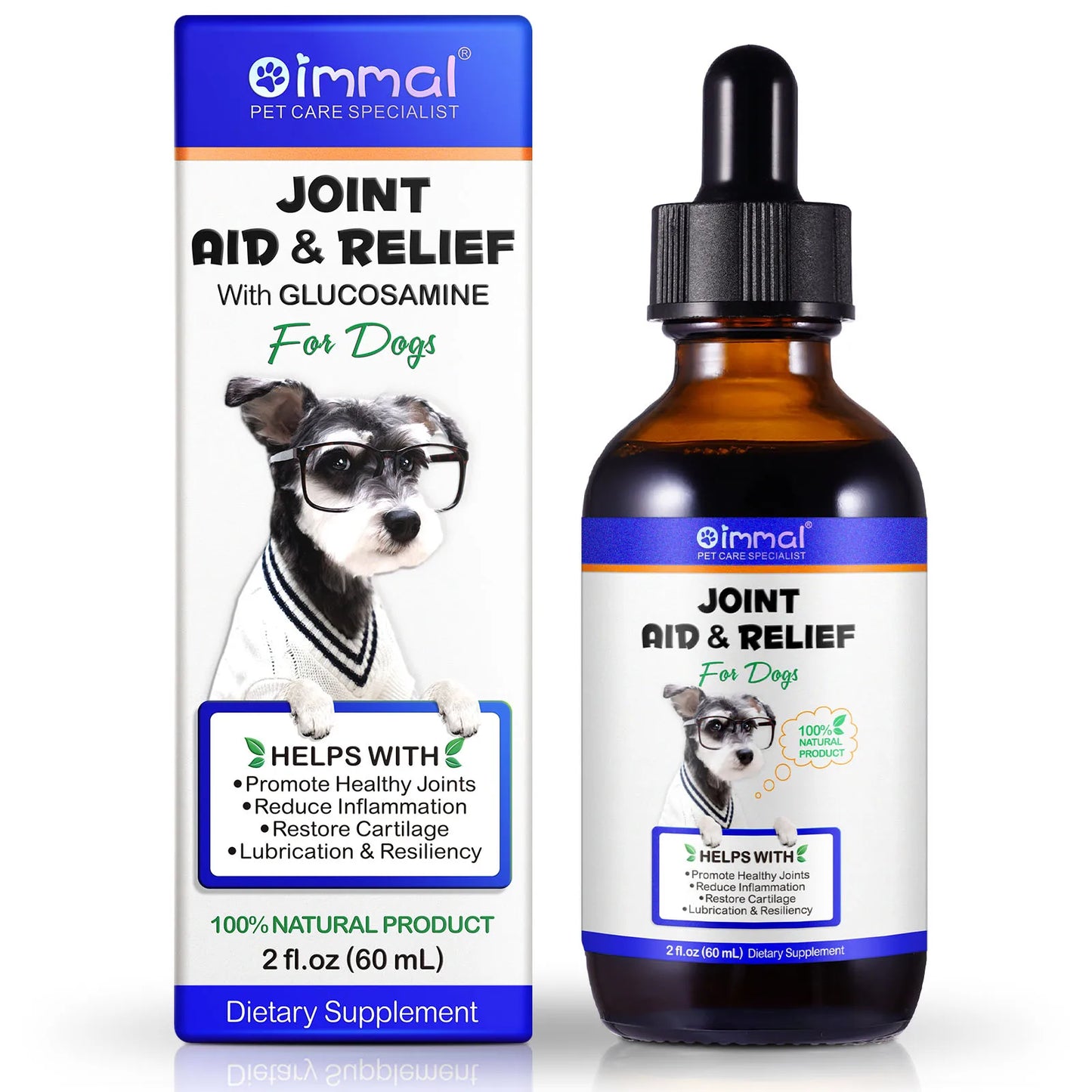 Joint Aid & Relief with Glucosamine for Dogs Promote Healthy Joints Reduce Inflammation Restore Cartilage Lubrication Resilience