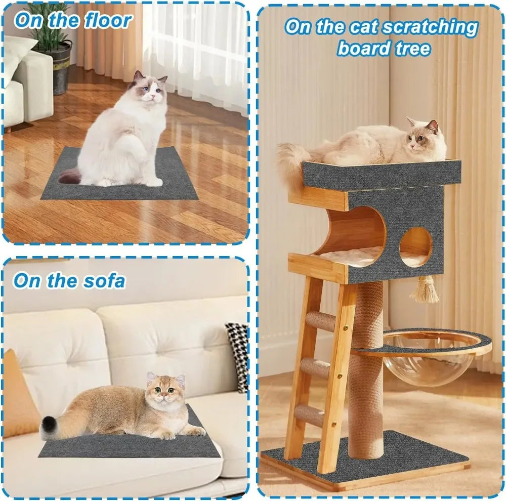 PLOVG Wall Self-Adhesive Anti Cat Scratch Sofa DIY Cats Scratch Protection Paws Sharpen Trimmable Carpet Cats Scratch Board ﻿