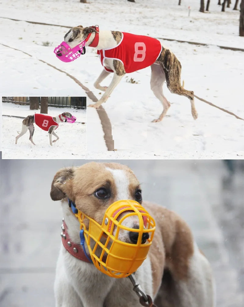 Pet Dog Muzzle Breathable Basket Muzzles Large Dogs Stop Biting Barking Chewing For Greyhound Gree Whippet Dogs supplies