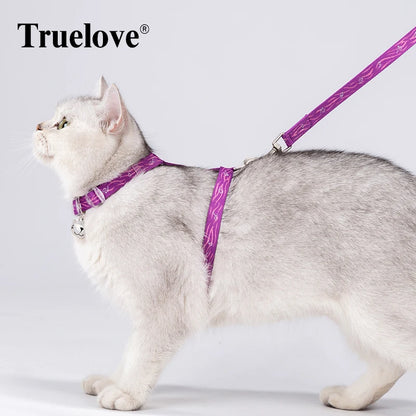 Truelove Pet Cat H-Shape Harness+Leash Set Vest-style and Puppy Chain Special Artifact to Prevent Break Free Home or Out TLH3912