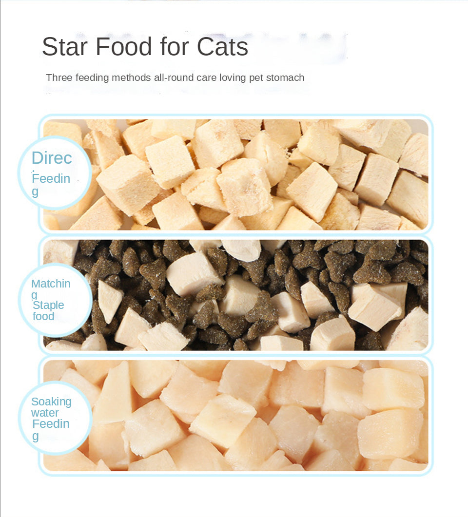 Cat snacks pet freeze-dried 500g freeze-dried barrel chicken chicken breast quail spring fish raw