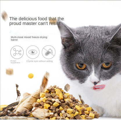 Cat snacks pet freeze-dried 500g freeze-dried barrel chicken chicken breast quail spring fish raw