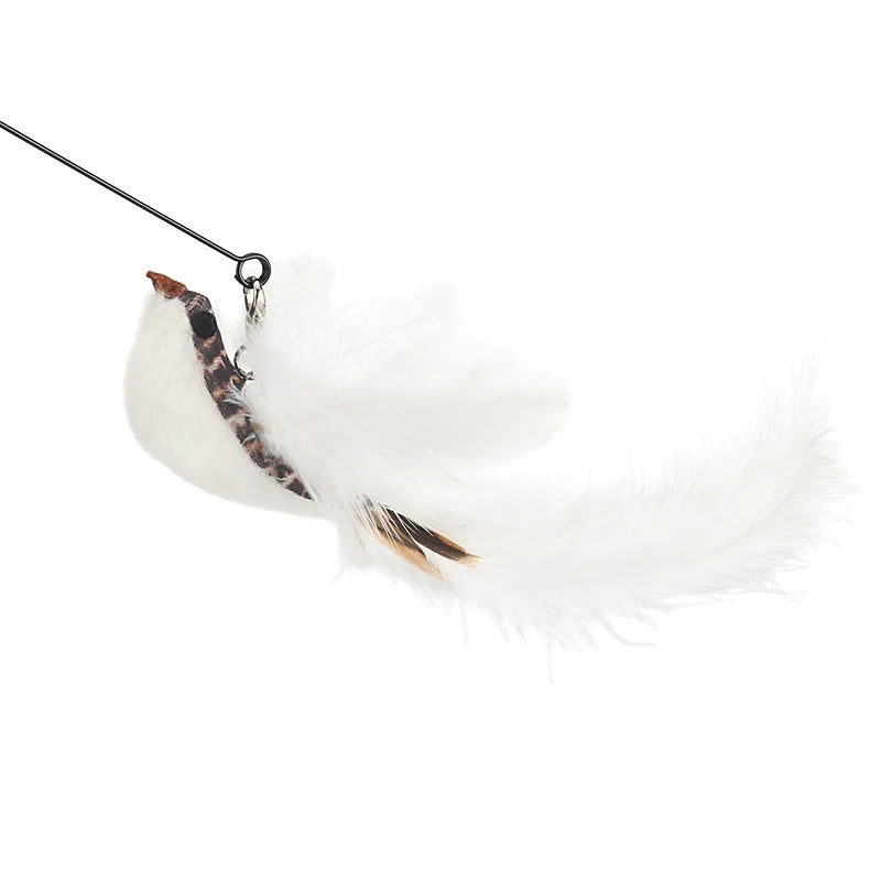 Replacement Head for Funny Cat Stick Toy Bell Various Kinds Cats Rod Feather Birds Teaser Toy for Kitten Pet Supplies