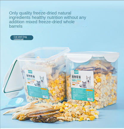 Cat snacks pet freeze-dried 500g freeze-dried barrel chicken chicken breast quail spring fish raw