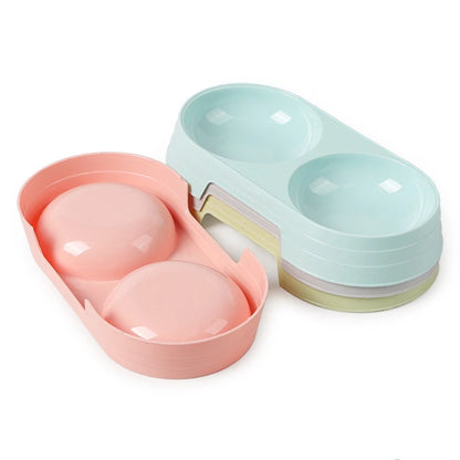 Double Bowls Stainless Steel Pet Feeder Dish Drinking Water Food Tray Cat Puppy Feeding Supplies 2024 New