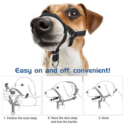 Dog Mouth Muzzle Dog Head Collar Dog Head Cover Safety Clasp Halter Comfortable Training Tool For Dog Walking Pet Accessories