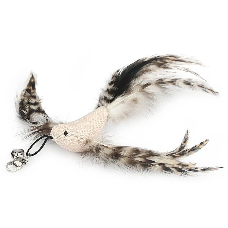 Replacement Head for Funny Cat Stick Toy Bell Various Kinds Cats Rod Feather Birds Teaser Toy for Kitten Pet Supplies