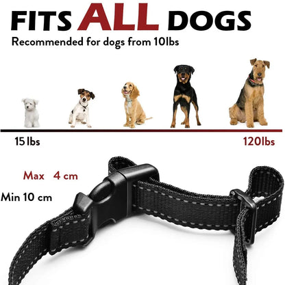 Dog Bark Collar Rechargeable Bark Terminator Advanced Bark Control Shock Vibra Dog Training Anti Bark Collar Pet Auto bark stop