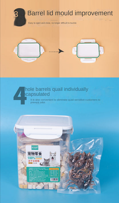 Cat snacks pet freeze-dried 500g freeze-dried barrel chicken chicken breast quail spring fish raw