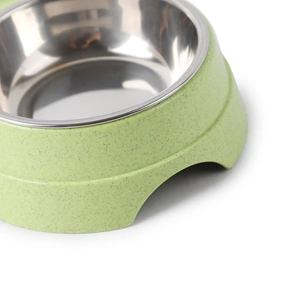 Double Bowls Stainless Steel Pet Feeder Dish Drinking Water Food Tray Cat Puppy Feeding Supplies 2024 New