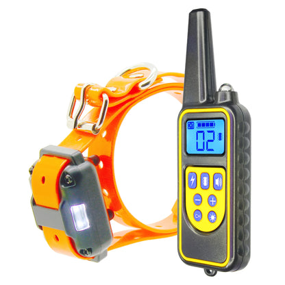 H880 Remote Control Electric Dog Training Collar Pet Waterproof Rechargeable with LCD Display for Shock Vibration Sound 433 Mhz