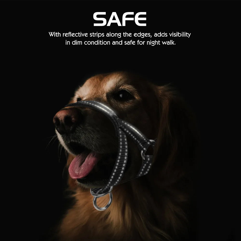 Dog Mouth Muzzle Dog Head Collar Dog Head Cover Safety Clasp Halter Comfortable Training Tool For Dog Walking Pet Accessories