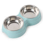 Double Bowls Stainless Steel Pet Feeder Dish Drinking Water Food Tray Cat Puppy Feeding Supplies 2024 New
