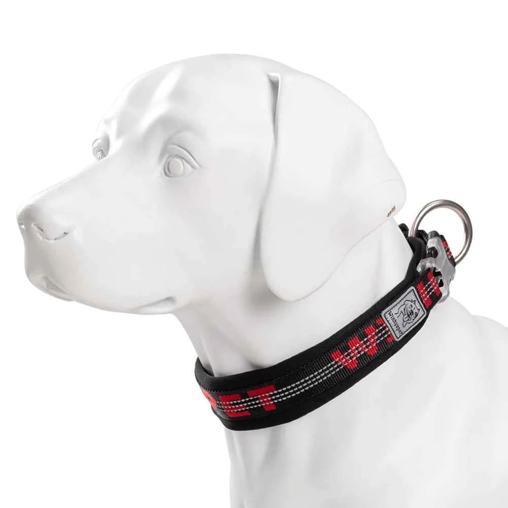 TRUELOVE Pet Collar Best Neoprene Padded 3M Reflective Dog Collar for Large Medium Small Bonus Dog Tracker Tag Feature YC1854