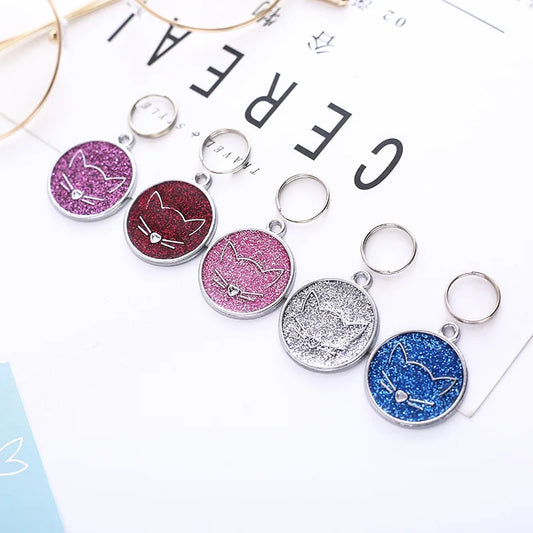 Lovely Personalized Pet Collar Free Engraved Name Tel ID Tags Customized Pet Necklace Pendant for Cats Dog Tag kitten Accessory - Pet Suppie