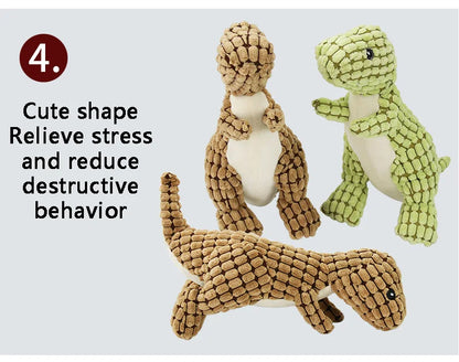 Pets Dog Chew Stuffed Funny Dinosaur Shape Cats Corn Wool Vocal Toy Apply To Training Exercise Simulation Animal Chihuahua Toys