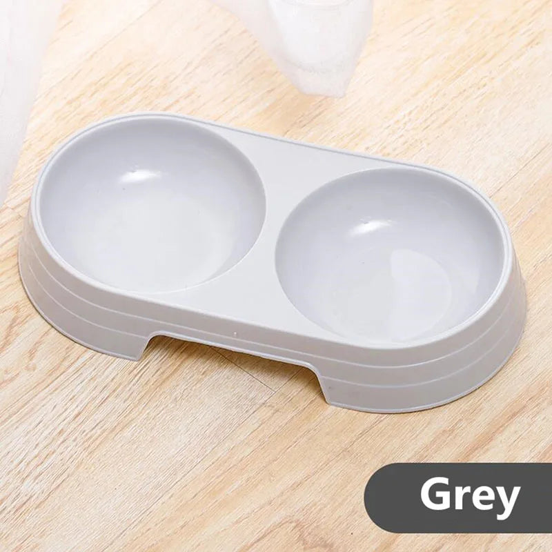 Double Bowls Stainless Steel Pet Feeder Dish Drinking Water Food Tray Cat Puppy Feeding Supplies 2024 New