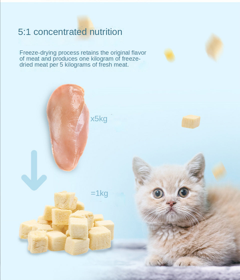 Cat snacks pet freeze-dried 500g freeze-dried barrel chicken chicken breast quail spring fish raw