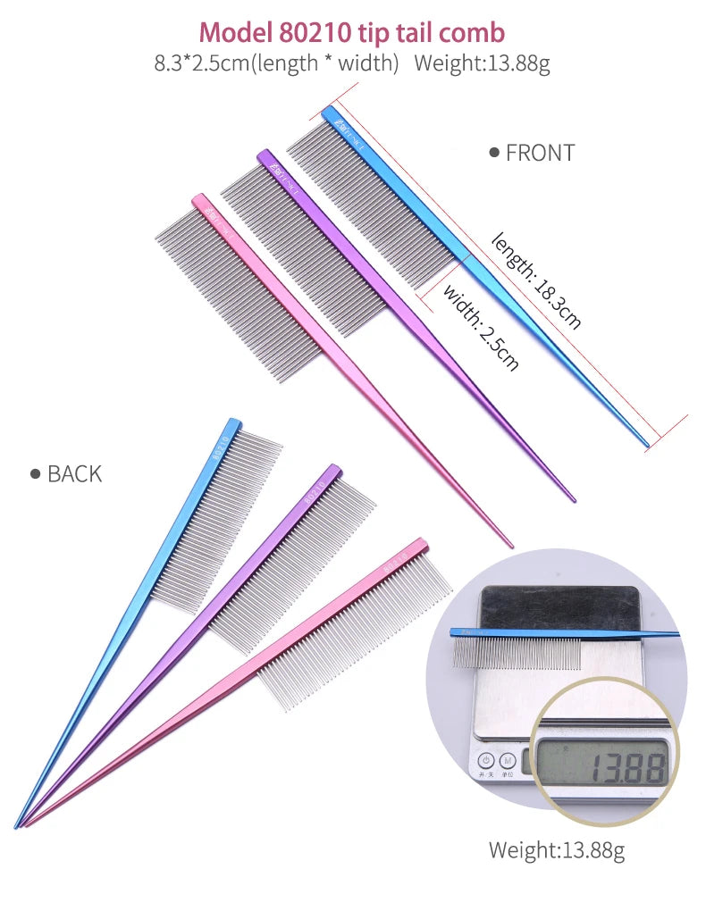 Fenice Metal Comb for Dogs Stainless Steel Pet Dog Cat Pin Comb Hair Brush Hairbrush Flea Comb Pets Acessorios Pet Grooming