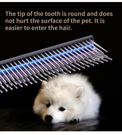 Fenice Metal Comb for Dogs Stainless Steel Pet Dog Cat Pin Comb Hair Brush Hairbrush Flea Comb Pets Acessorios Pet Grooming