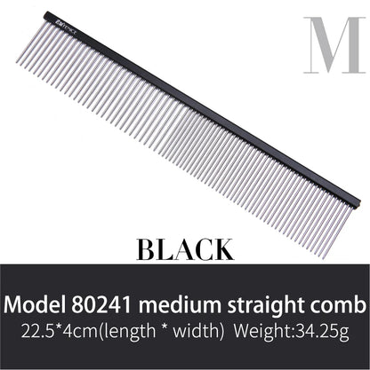 Fenice Metal Comb for Dogs Stainless Steel Pet Dog Cat Pin Comb Hair Brush Hairbrush Flea Comb Pets Acessorios Pet Grooming
