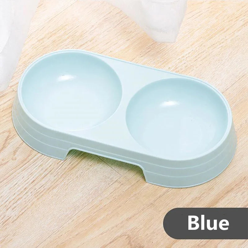 Double Bowls Stainless Steel Pet Feeder Dish Drinking Water Food Tray Cat Puppy Feeding Supplies 2024 New