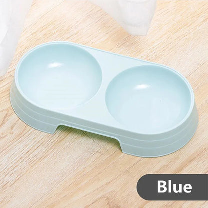 Double Bowls Stainless Steel Pet Feeder Dish Drinking Water Food Tray Cat Puppy Feeding Supplies 2024 New