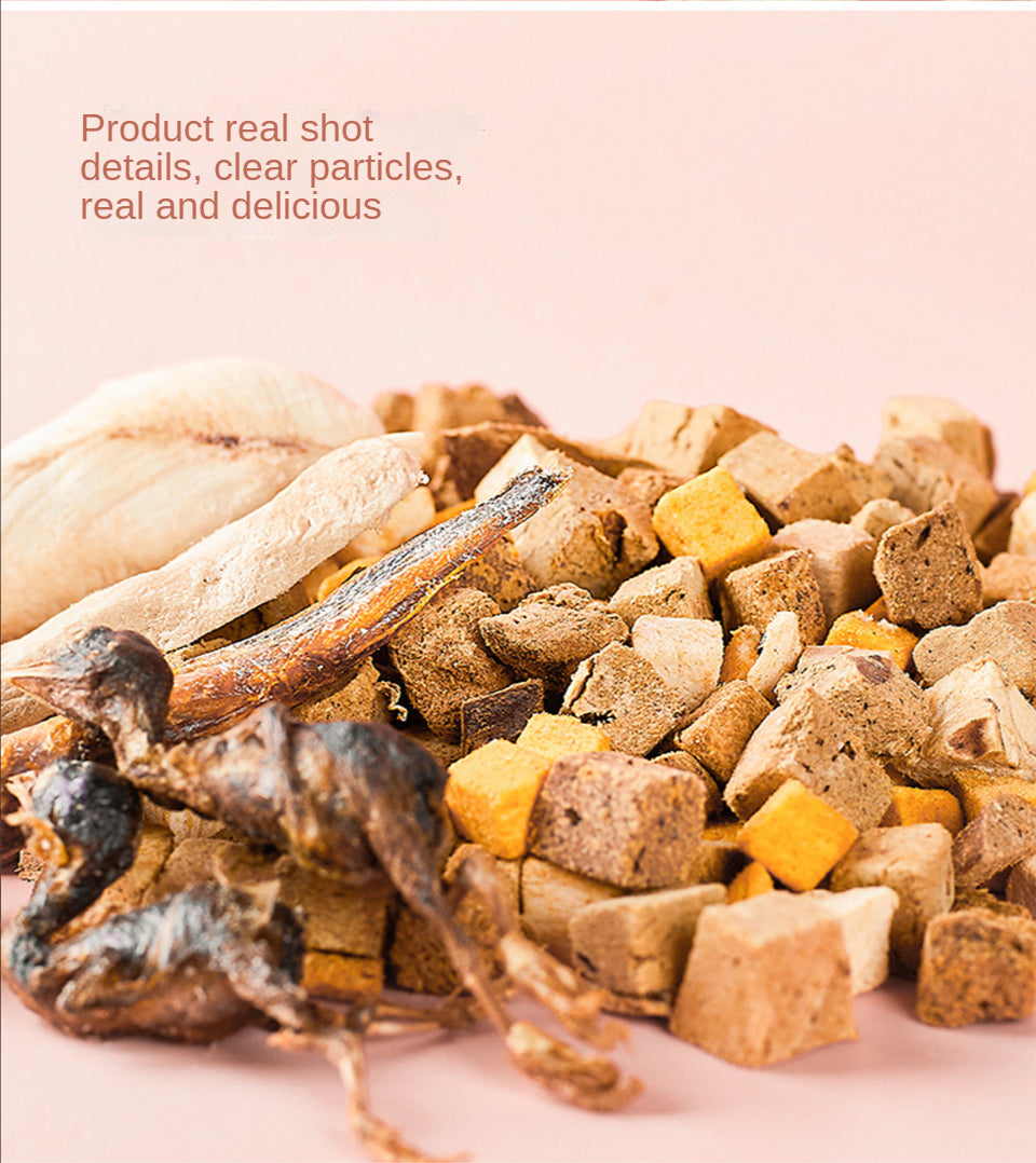 Cat snacks pet freeze-dried 500g freeze-dried barrel chicken chicken breast quail spring fish raw