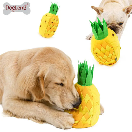 Pineapple Snuffle Mat for Dogs – Fleece Sniffing Training Blanket & Puzzle Feeder - Pet Suppie