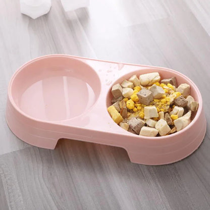 Double Bowls Stainless Steel Pet Feeder Dish Drinking Water Food Tray Cat Puppy Feeding Supplies 2024 New