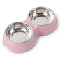 Double Bowls Stainless Steel Pet Feeder Dish Drinking Water Food Tray Cat Puppy Feeding Supplies 2024 New