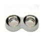 Pet Cat & Dog Dual Bowl - 2-in-1 Food & Water Bowl for Medium Cats, Puppies, Pet Feeding Supplies