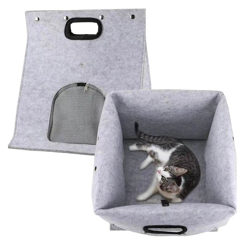 Felt Pet Nest Creative Breathable Collapsible Cat Bed House Warm Nest For Cat Portable Carrier Bag Outdoors