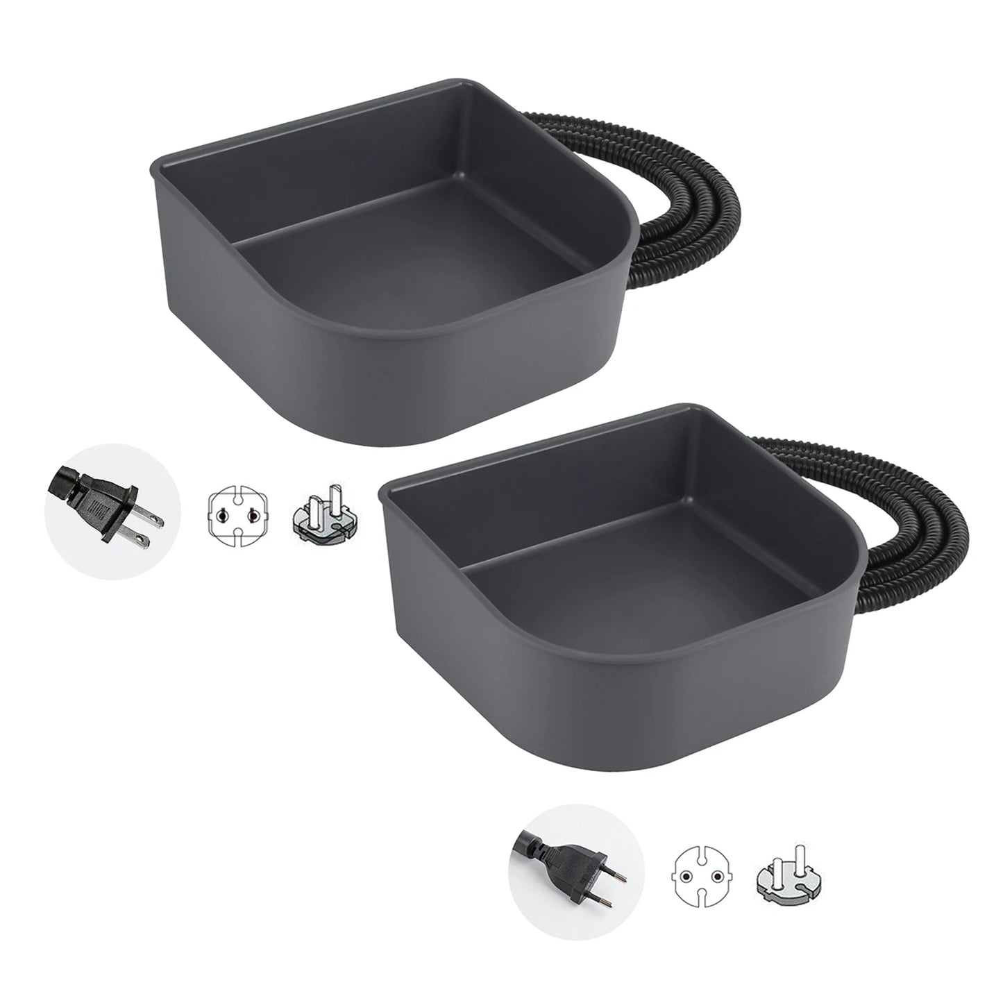 Plastic Heated Water Bowl 1L Hanging Dog Water Bowl Pet Heated Bowl for Rabbits Dogs Cats and All Breed Sizes
