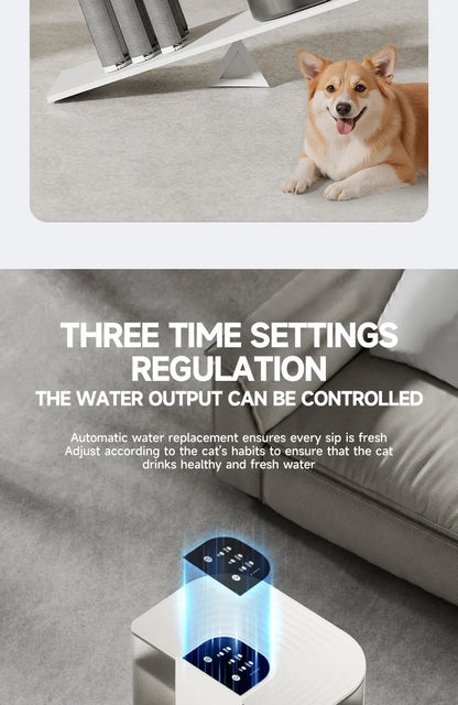 4.5L Smart Dump Pet Water Dispenser Remote Control Automatic Wireless Water Drinker Cat Water Feeder Kitten Heating Fountain