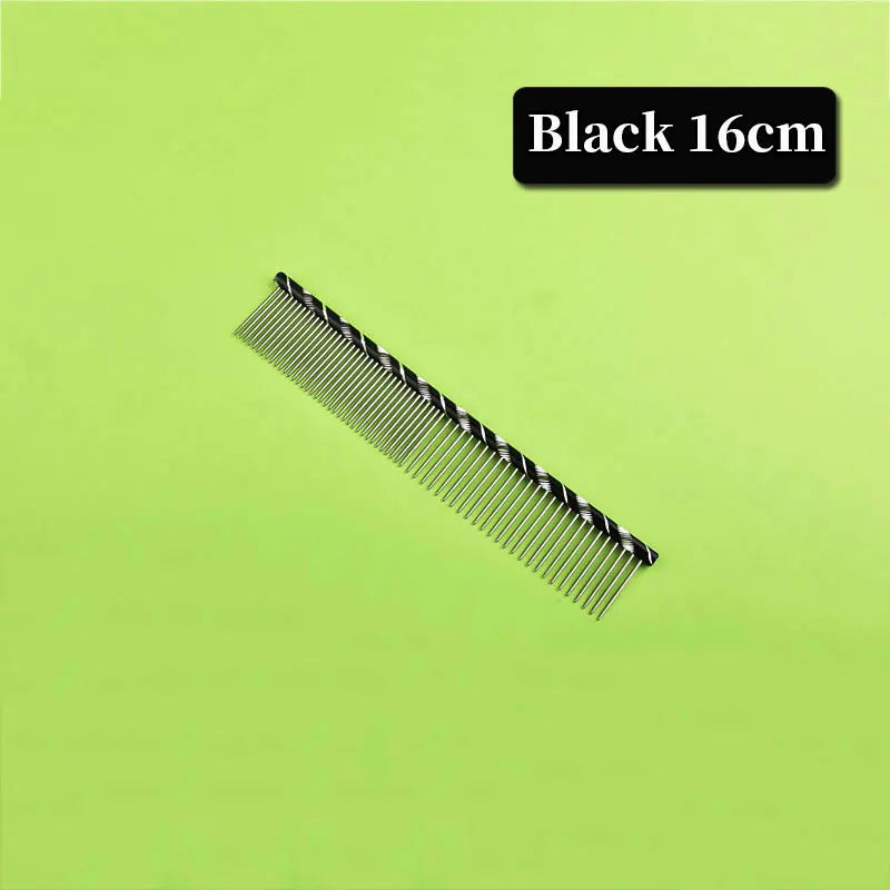 6 Colored Pet Dog Comb Straight Comb Cat Cleaning Brush 16/19/20/25cm Stainless Steel Lightweight Pets Cat Grooming Combs Dogs