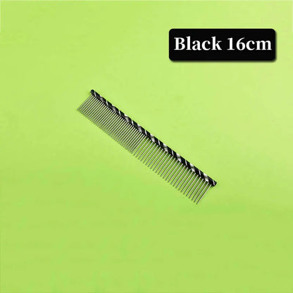 6 Colored Pet Dog Comb Straight Comb Cat Cleaning Brush 16/19/20/25cm Stainless Steel Lightweight Pets Cat Grooming Combs Dogs