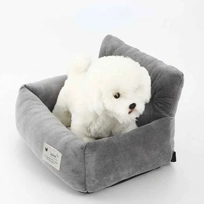 Car Dog Carrier Portable Car Pet Front and Back Seat Carrier - Soft Dog Crate & Car Seat Cushion for Travel