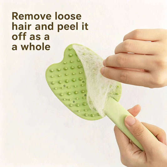 Massage & Deshedding Brush 2 in 1 – Pet Hair Remover Grooming Tool for Dogs Cats, Shedding Rake for Multiple Pets
