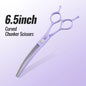 Fenice Dog Beauty Scissors Colorful 6.5/7/7.5 inch JP440C Professional Dog Grooming Scissors Curved Thinner Chunker Shears Tools