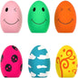 Rubber Dog Puppy Pet Play Squeaky Ball Chewing Toys with Face Fetch Bright Balls Pet Dog Supplies Puppy Popular Toys