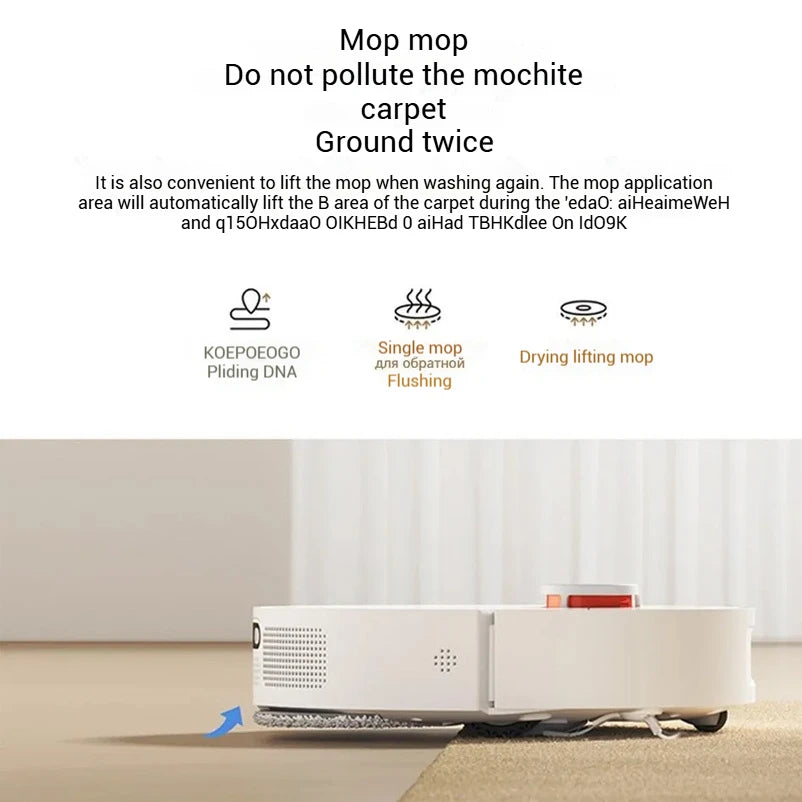 Xiaomi Robot Vacuum H40, 10,000 Pa Powerful Aspiration, Ultra-Accurate Cleaning with Navigation LDS, 2-in-1: Vacuum and Wash