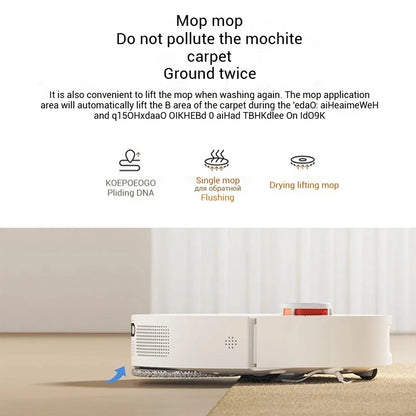 Xiaomi Robot Vacuum H40, 10,000 Pa Powerful Aspiration, Ultra-Accurate Cleaning with Navigation LDS, 2-in-1: Vacuum and Wash
