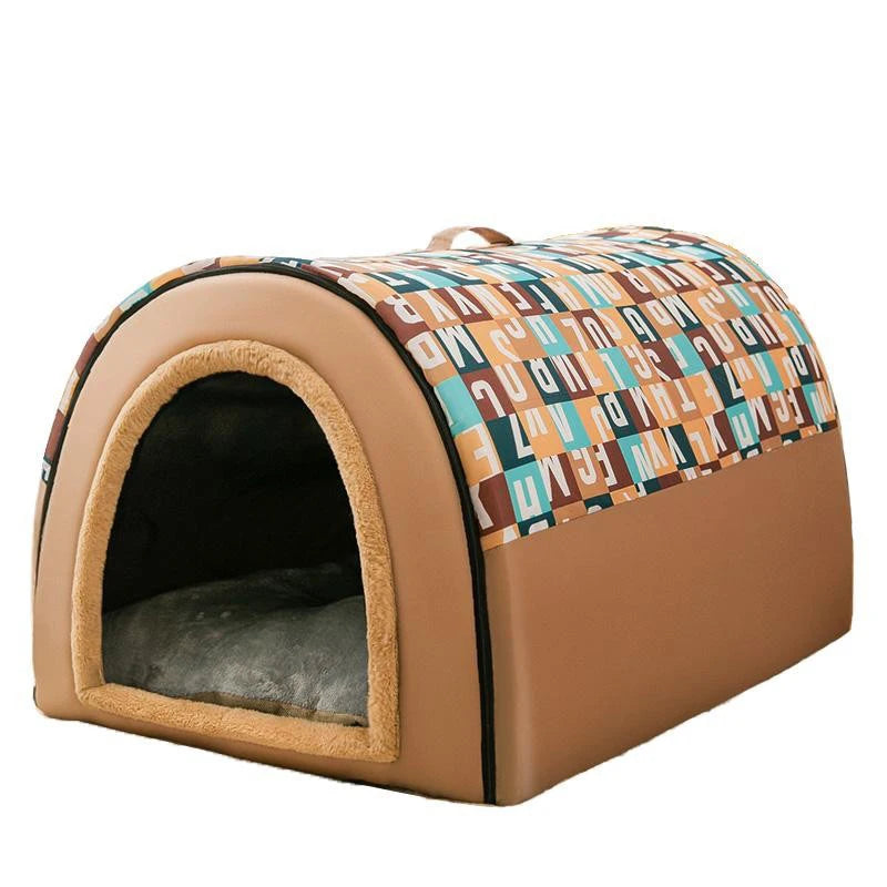 2025 New Dog Kennel Winter Warm Large Dog Oversized Dog House House Closed Winter Removable Golden Pet Four Seasons Use